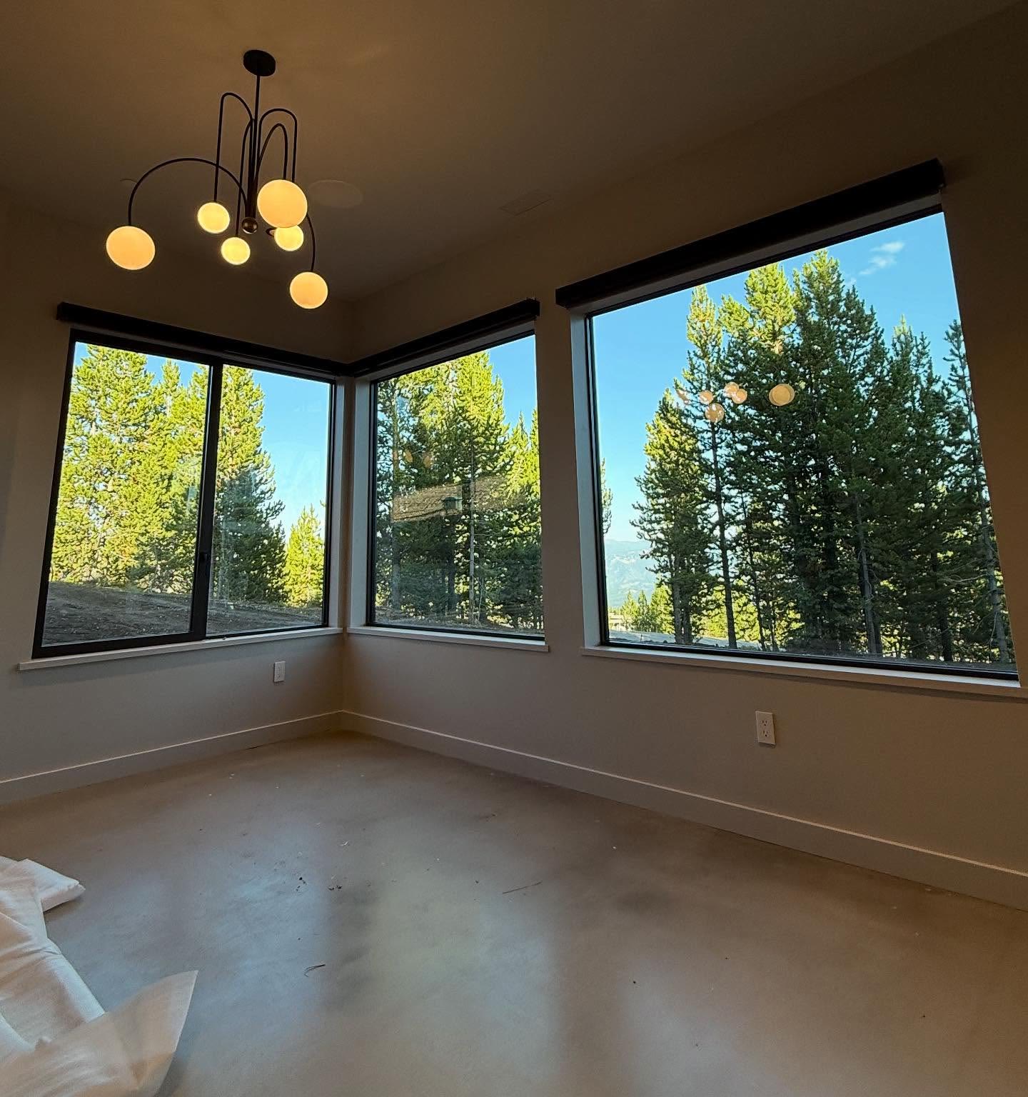 After: streak-free windows following construction cleaning